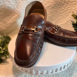 Ecco Rich Brown Leather Slip-On Loafers